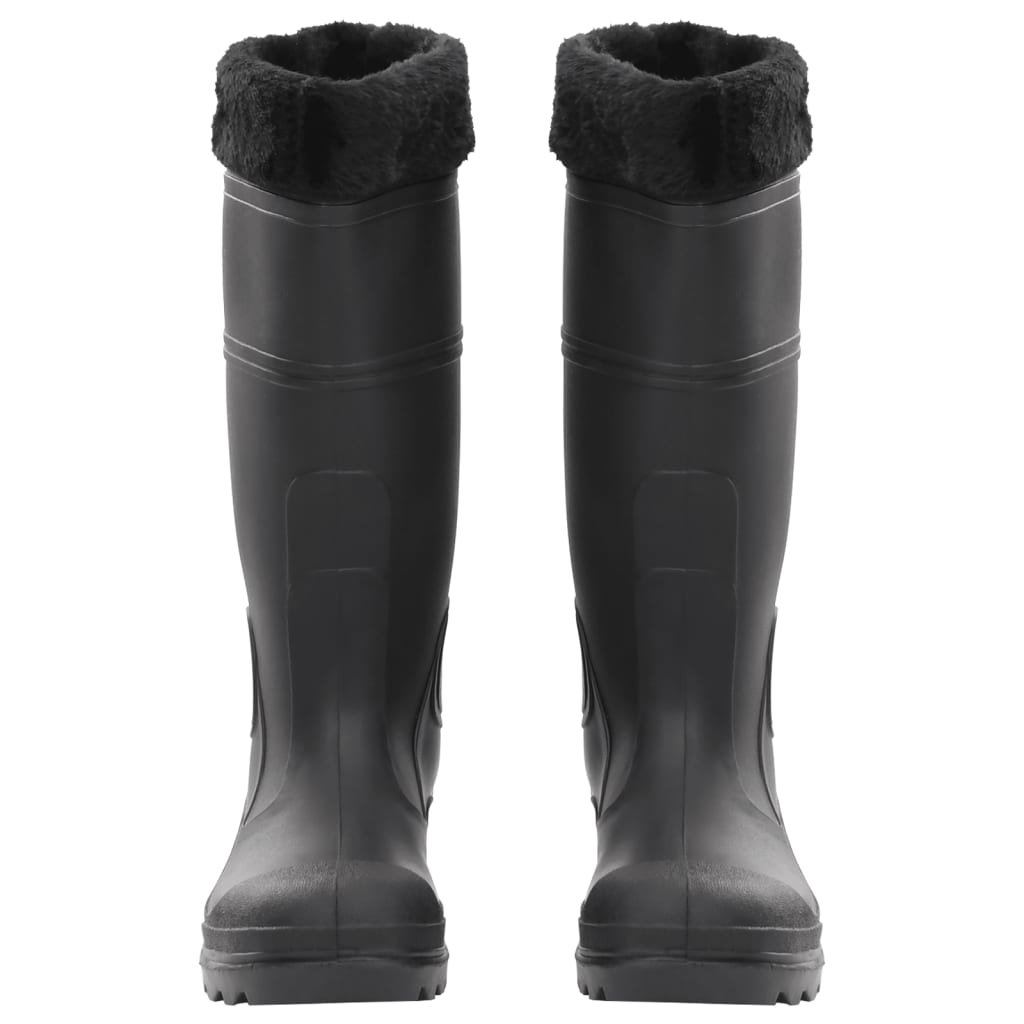 Regenlaarzen met verwijderbare sokken maat 39 PVC zwart