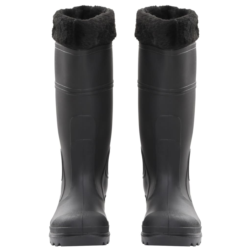 Regenlaarzen met verwijderbare sokken maat 40 PVC zwart
