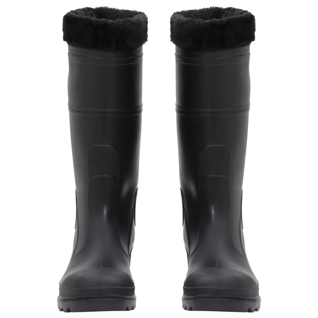 Regenlaarzen met verwijderbare sokken maat 42 PVC zwart