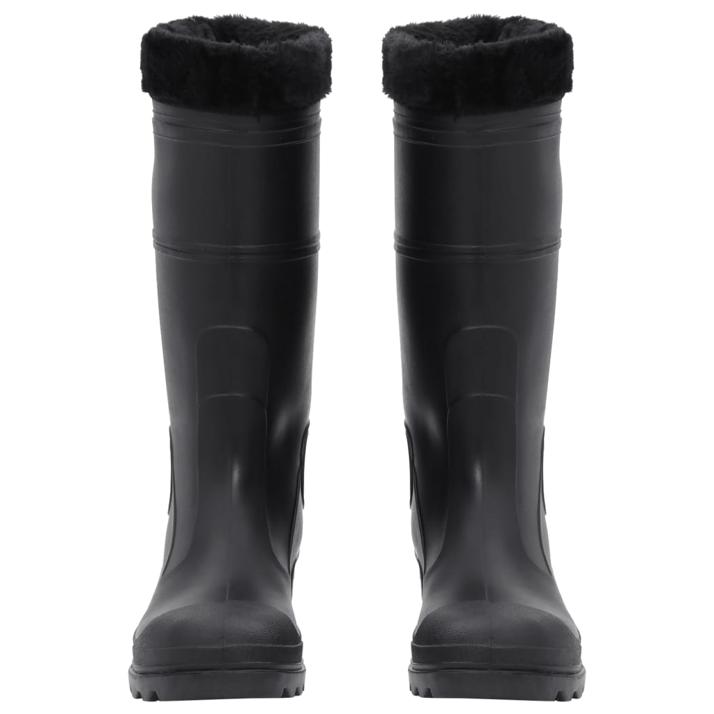 Regenlaarzen met verwijderbare sokken maat 43 PVC zwart