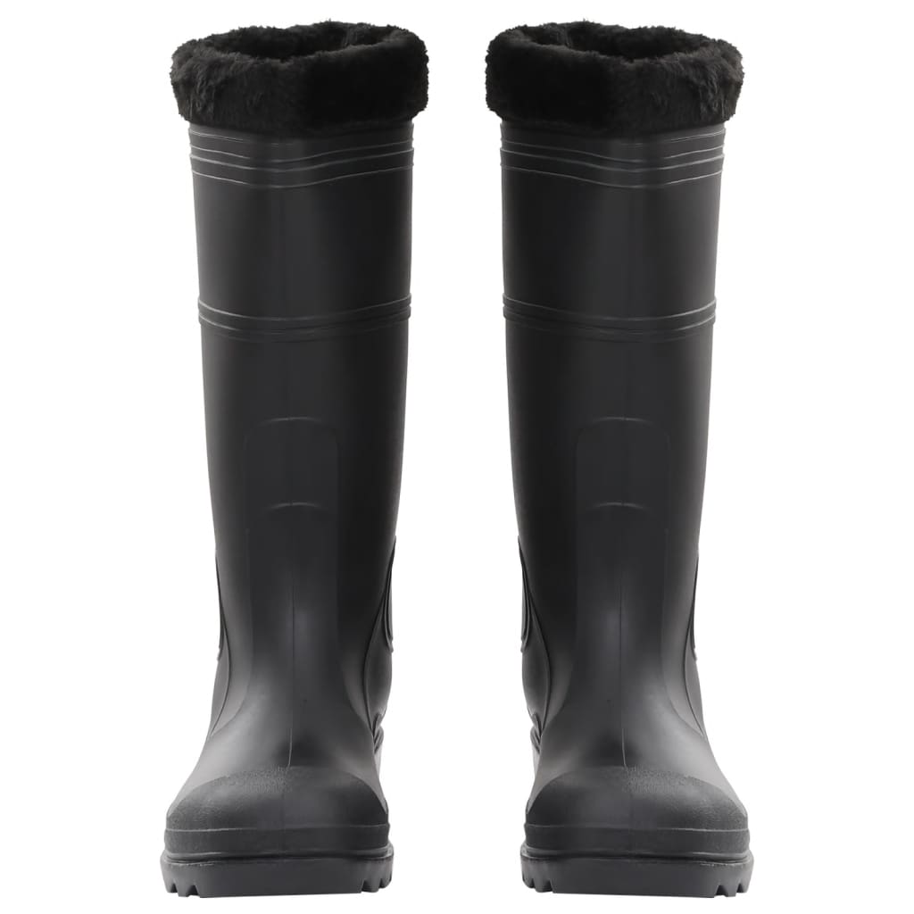 Regenlaarzen met verwijderbare sokken maat 44 PVC zwart