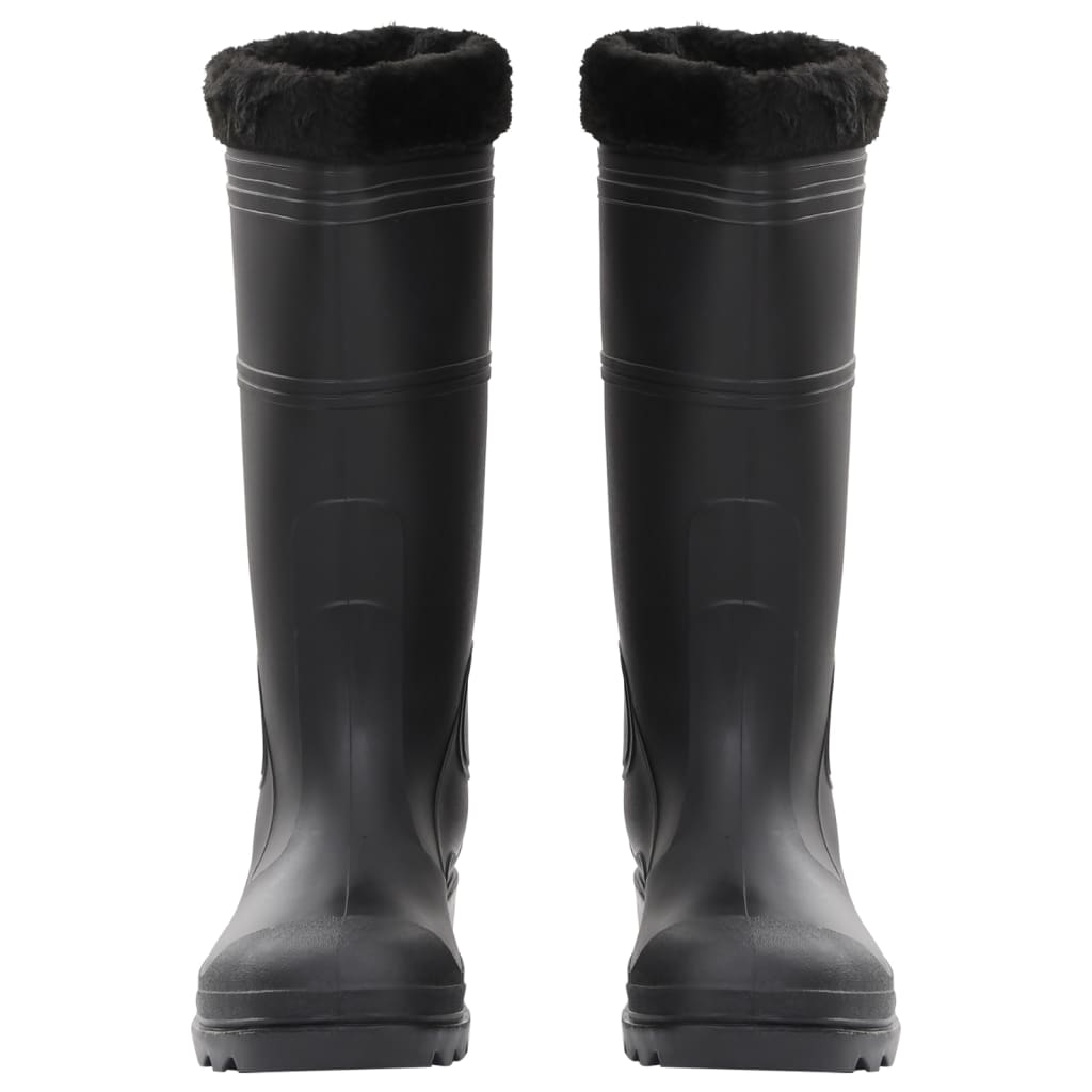 Regenlaarzen met verwijderbare sokken maat 46 PVC zwart
