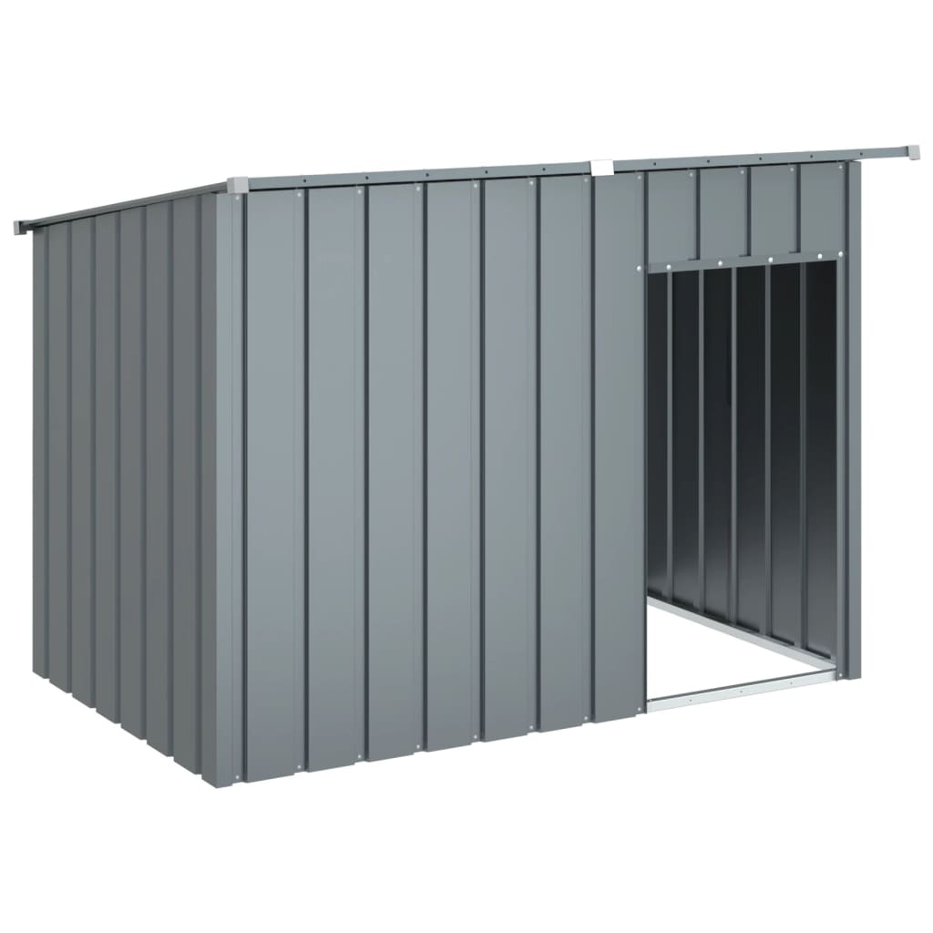 Hondenhok met dak 153x91x110 cm staal antracietkleurig