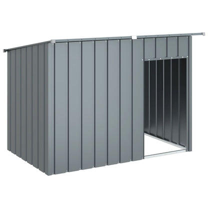 Hondenhok met dak 153x91x110 cm staal antracietkleurig