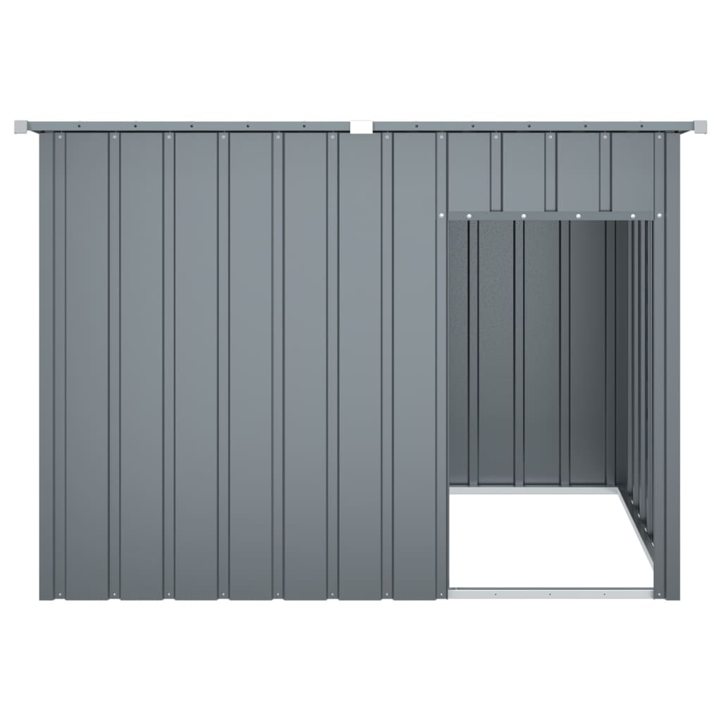 Hondenhok met dak 153x91x110 cm staal antracietkleurig