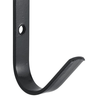 Wandhaken 12 st J-vormig staal zwart