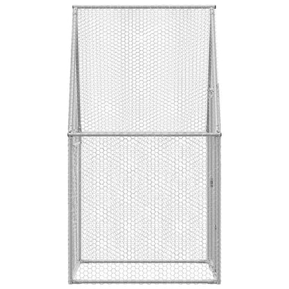 Kippenhok 100x100x190 cm gegalvaniseerd staal zilverkleurig