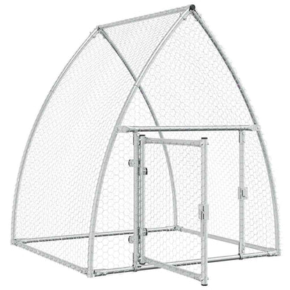 Kippenhok 100x105x120 cm gegalvaniseerd staal zilverkleurig