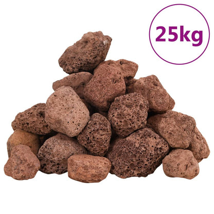 Lavastenen 25 kg 3-5 cm rood