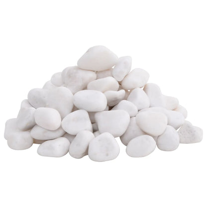 Kiezelstenen gepolijst 2-5 cm 10 kg wit