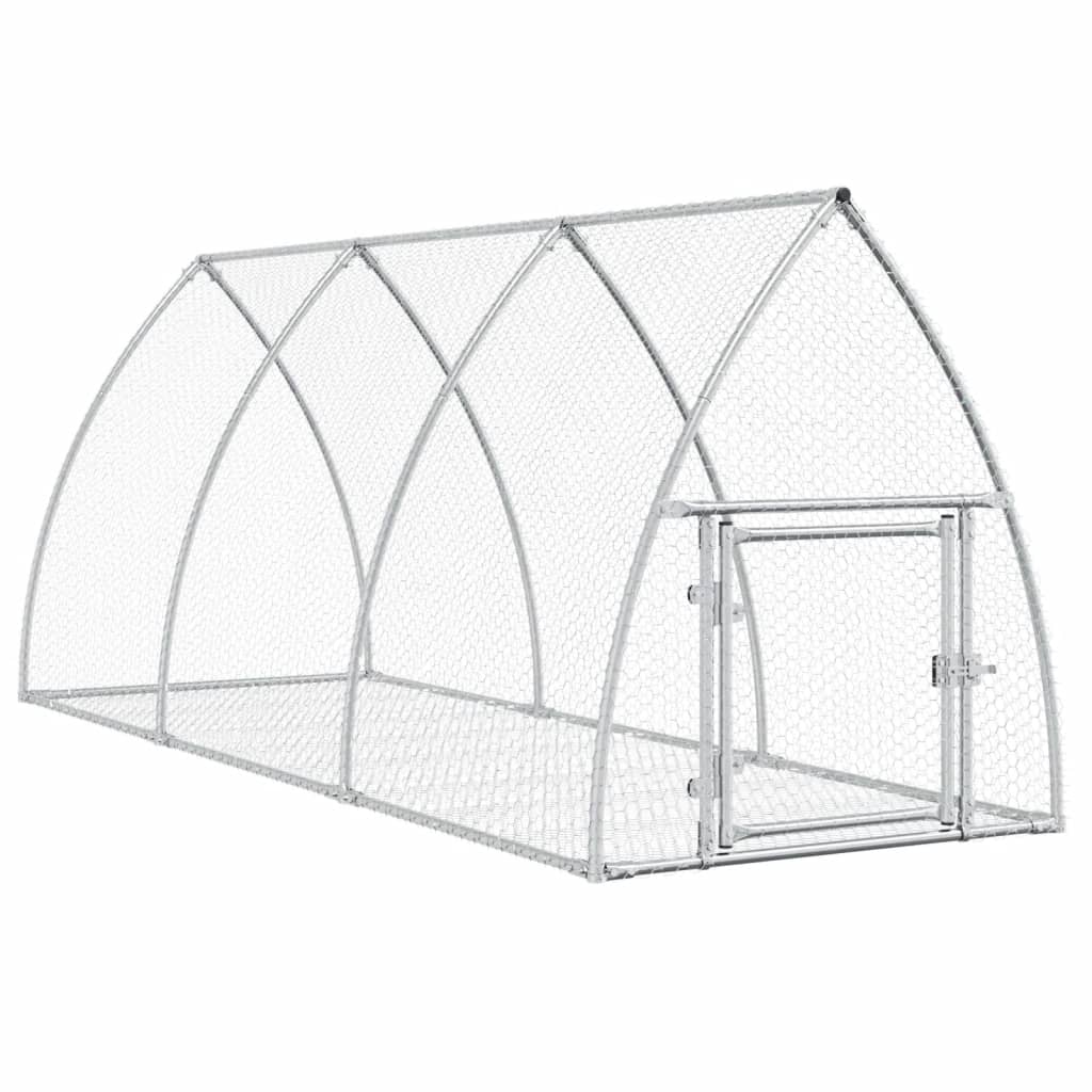 Konijnenhok 300x105x120 cm gegalvaniseerd staal zilverkleurig