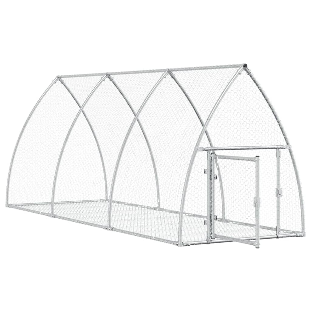 Konijnenhok 300x105x120 cm gegalvaniseerd staal zilverkleurig