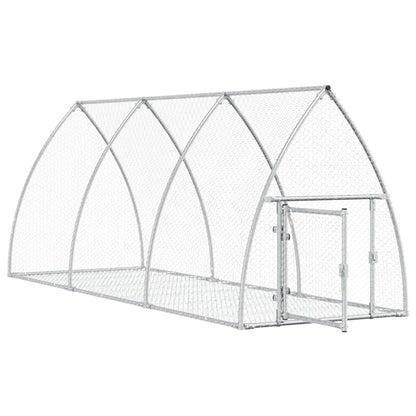 Konijnenhok 300x105x120 cm gegalvaniseerd staal zilverkleurig