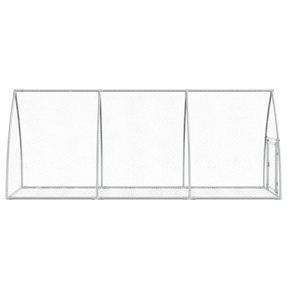 Konijnenhok 300x105x120 cm gegalvaniseerd staal zilverkleurig