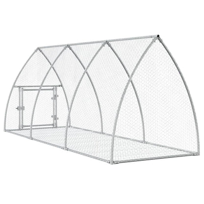 Konijnenhok 300x105x120 cm gegalvaniseerd staal zilverkleurig