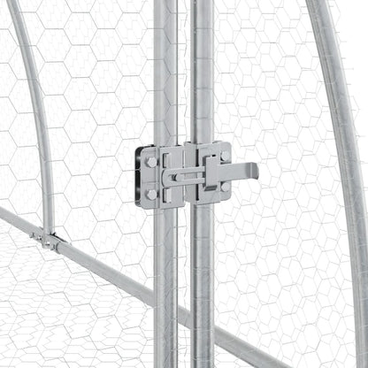 Konijnenhok 300x105x120 cm gegalvaniseerd staal zilverkleurig
