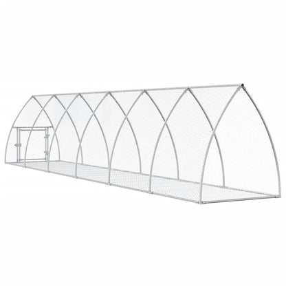 Konijnenhok 600x105x120 cm gegalvaniseerd staal zilverkleurig