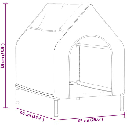 Hondenhuis Zwart 90 x 65 x 85 cm Oxford Stof en Staal