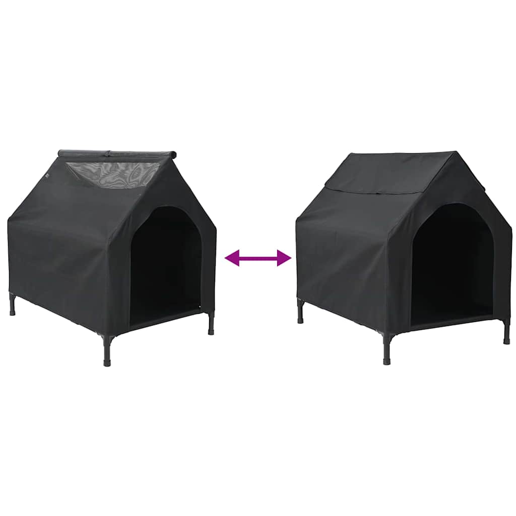 Hondenhuis Zwart 110 x 75 x 107.5 cm Oxford Stof en Staal