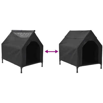 Hondenhuis Zwart 110 x 75 x 107.5 cm Oxford Stof en Staal