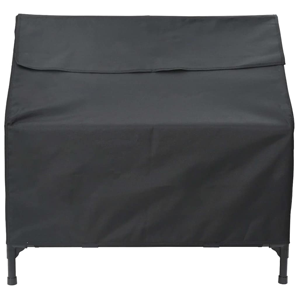 Hondenhuis Zwart 110 x 75 x 107.5 cm Oxford Stof en Staal
