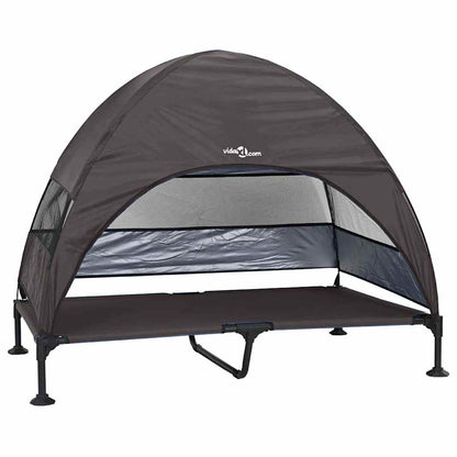 Verhoogd Hondenbed Bruin 127 x 81 x 108 cm Stof en Staal