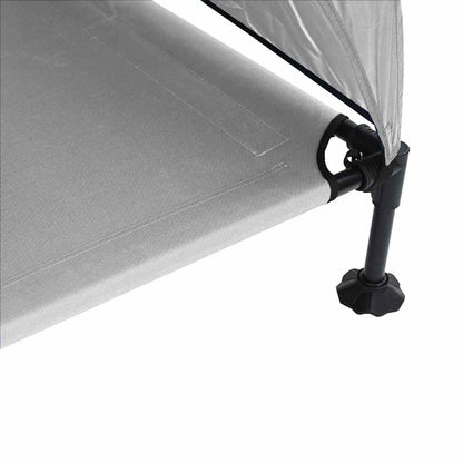 Verhoogd Hondenbed Zilvergrijs 127 x 81 x 108 cm Stof en Staal
