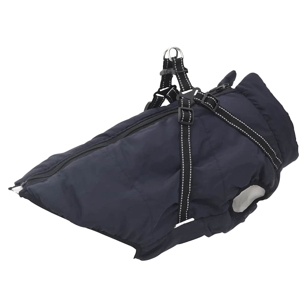 Hondenjas met harnas waterdicht reflecterend marineblauw L44