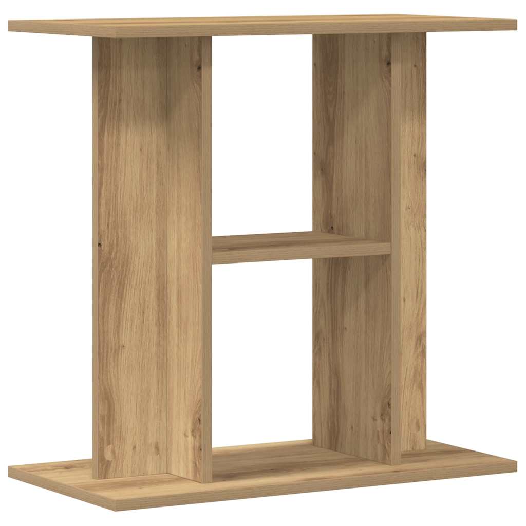 Aquariumstandaard 60x30x60cm bewerkt hout artisanaal eikenkleur