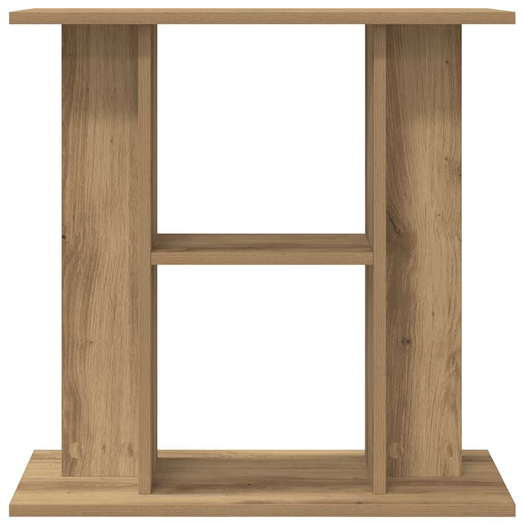 Aquariumstandaard 60x30x60cm bewerkt hout artisanaal eikenkleur