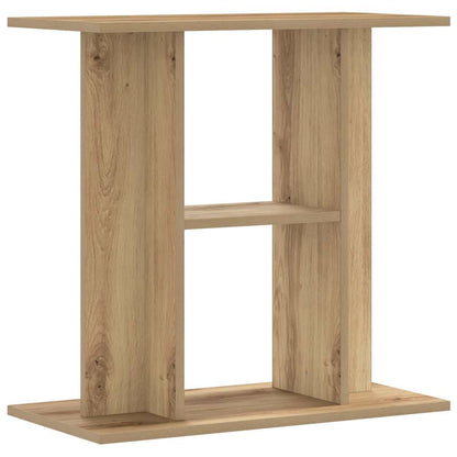 Aquariumstandaard 60x30x60cm bewerkt hout artisanaal eikenkleur