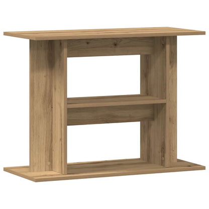 Aquariumstandaard 80x35x60cm bewerkt hout artisanaal eikenkleur