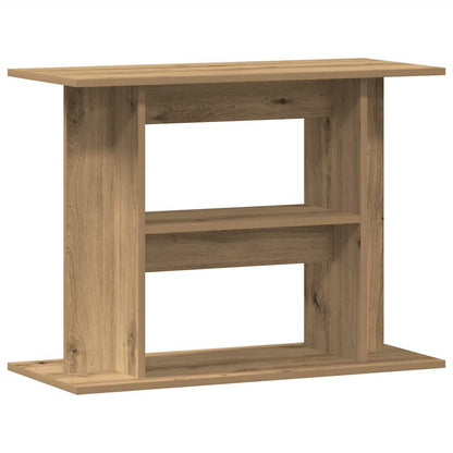 Aquariumstandaard 80x35x60cm bewerkt hout artisanaal eikenkleur