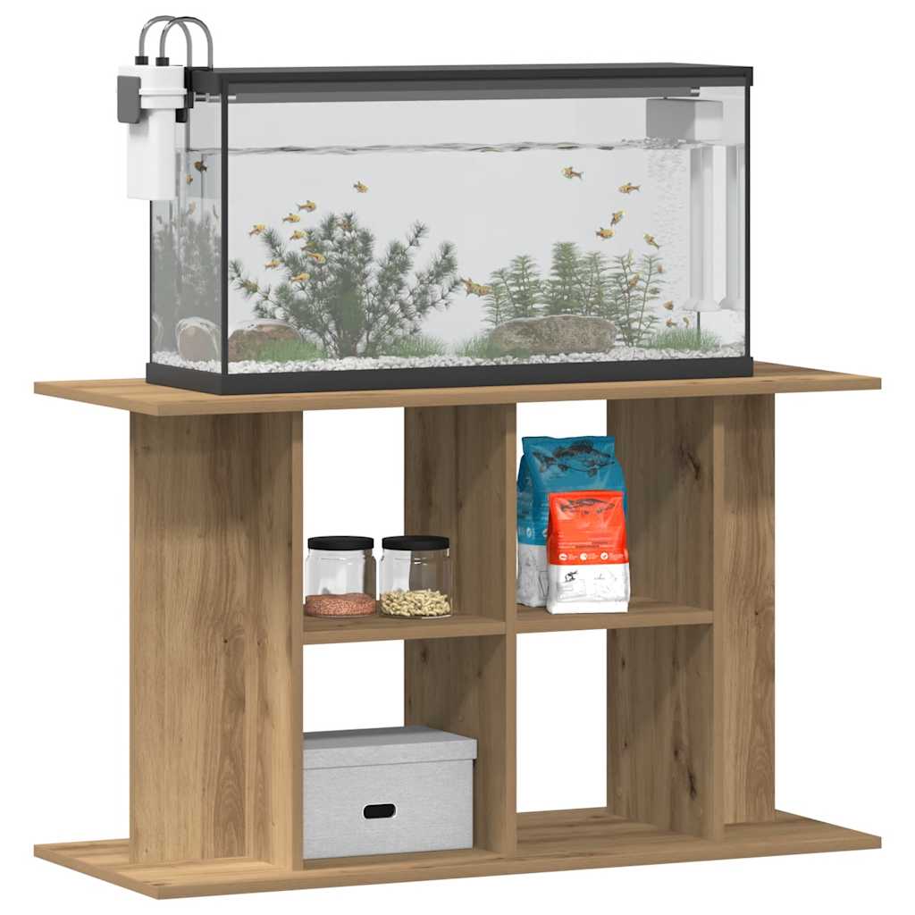 Aquariumstandaard 100x40x60 cm bewerkt hout artisanaal eiken
