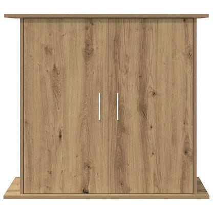 Aquariumstandaard 81x36x73cm bewerkt hout artisanaal eikenkleur