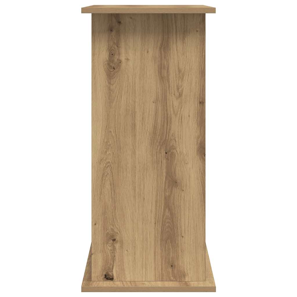 Aquariumstandaard 81x36x73cm bewerkt hout artisanaal eikenkleur