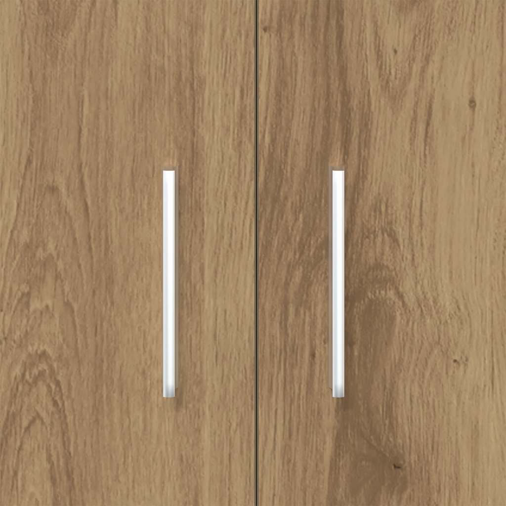 Aquariumstandaard 81x36x73cm bewerkt hout artisanaal eikenkleur