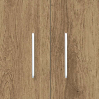 Aquariumstandaard 81x36x73cm bewerkt hout artisanaal eikenkleur
