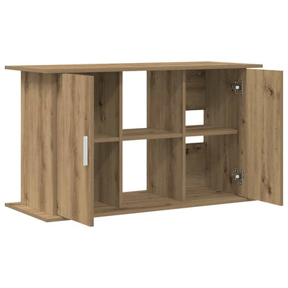 Aquariumstandaard 101x41x58 cm bewerkt hout artisanaal eiken