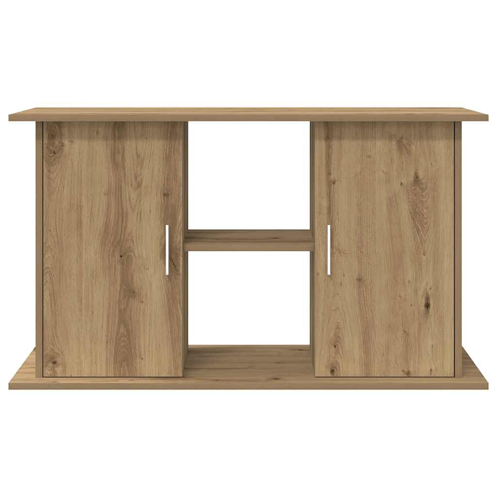 Aquariumstandaard 101x41x58 cm bewerkt hout artisanaal eiken