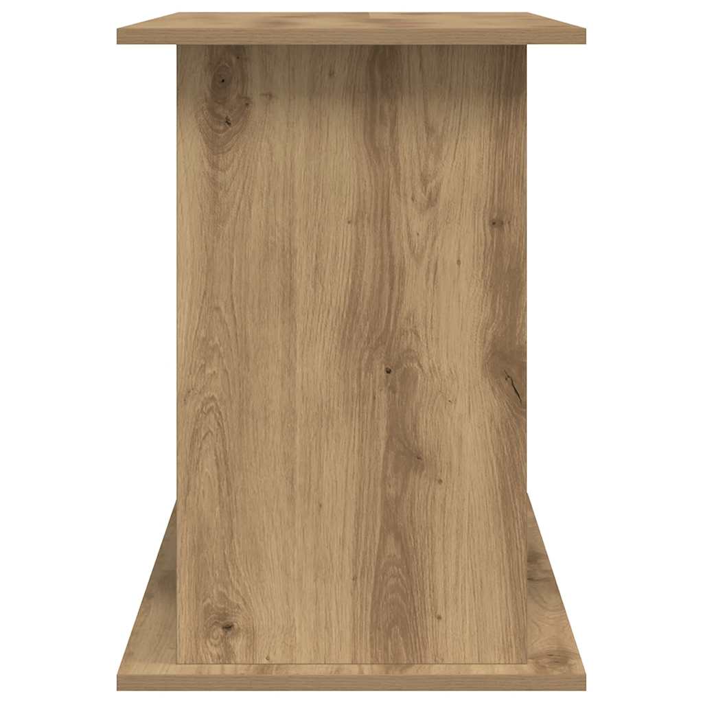 Aquariumstandaard 121x41x58 cm bewerkt hout artisanaal eiken
