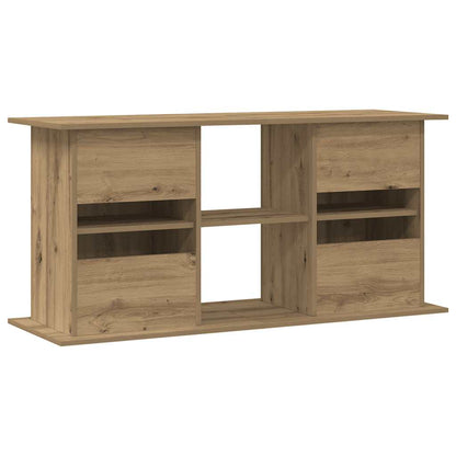 Aquariumstandaard 121x41x58 cm bewerkt hout artisanaal eiken