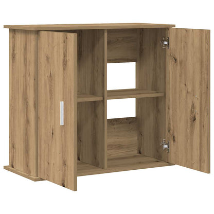 Aquariumstandaard 81x36x73cm bewerkt hout artisanaal eikenkleur