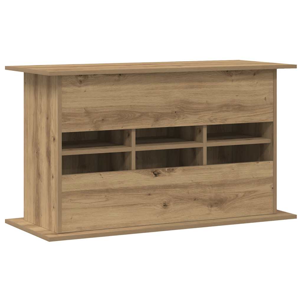 Aquariumstandaard 101x41x58 cm bewerkt hout artisanaal eiken