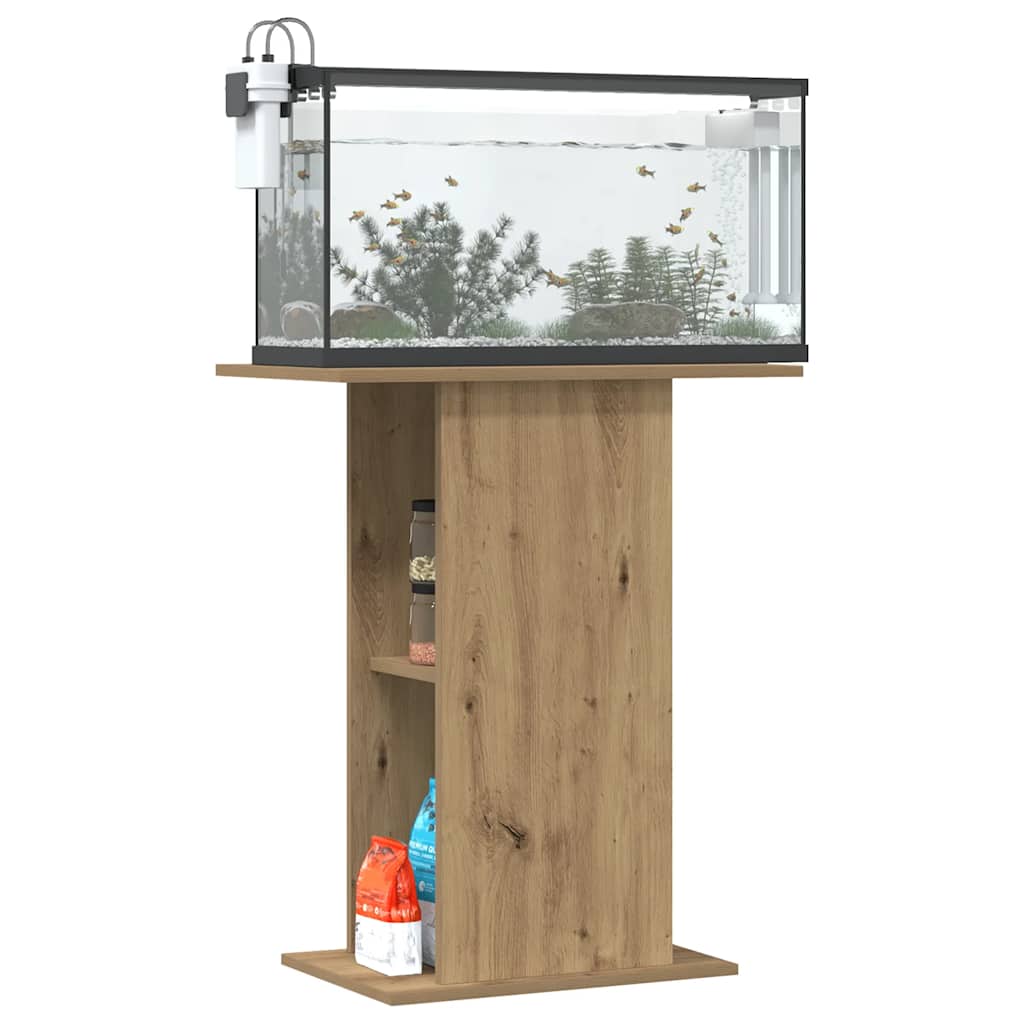 Aquariumstandaard 36x60,5x72,5 cm bewerkt hout artisanaal eiken
