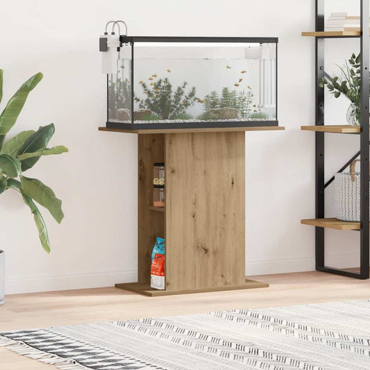 Aquariumstandaard 36x75x72,5 cm bewerkt hout artisanaal eiken