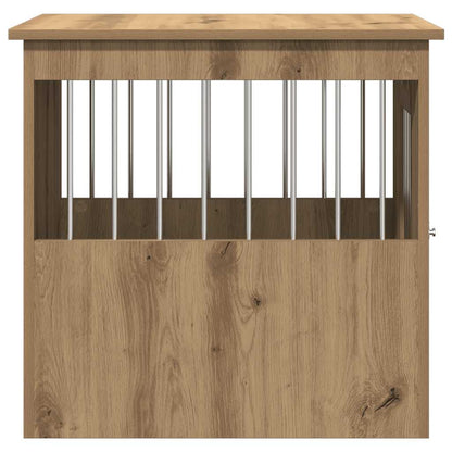 Hondenbench 45x62x59 cm bewerkt hout artisanaal eikenkleurig