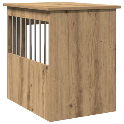 Hondenbench 45x62x59 cm bewerkt hout artisanaal eikenkleurig