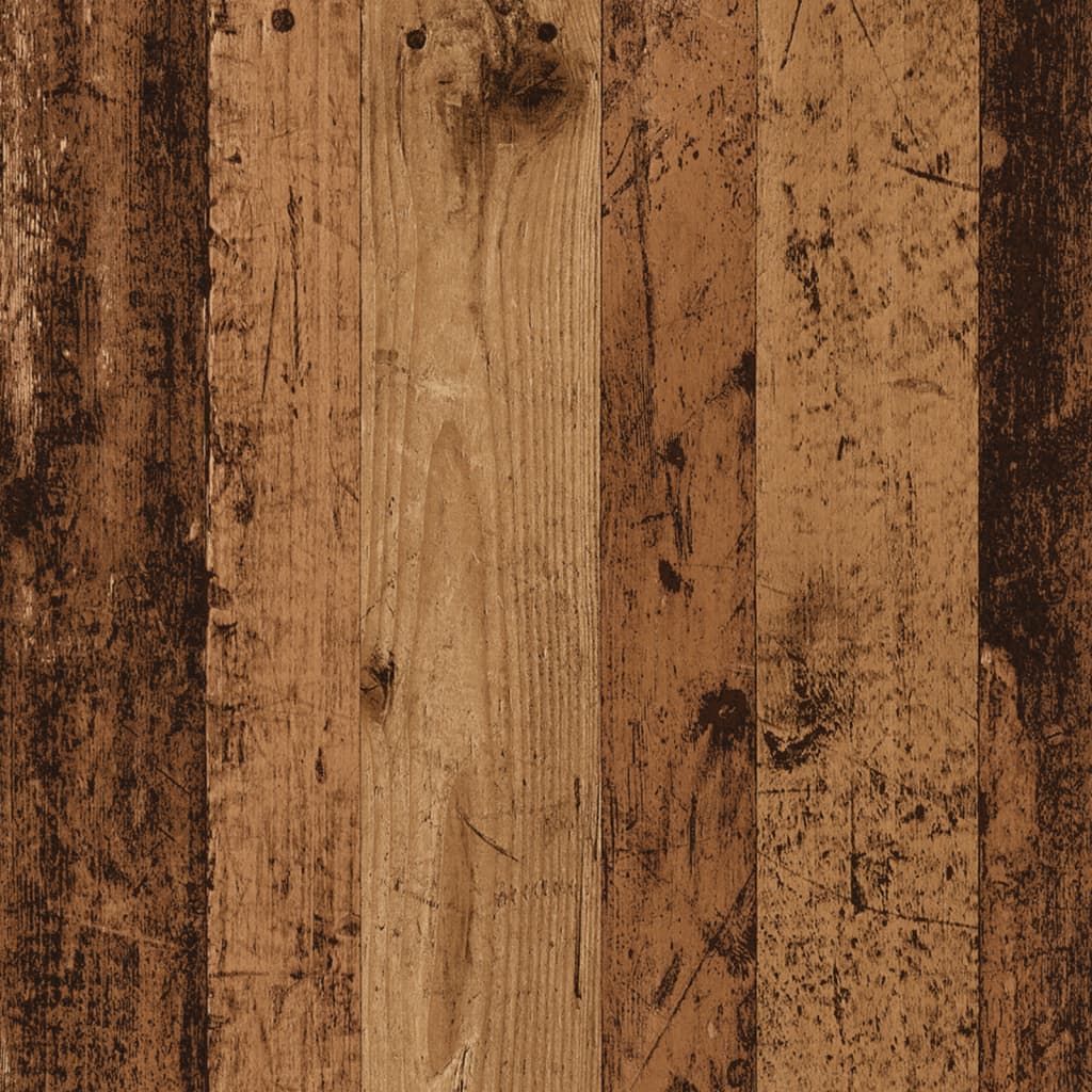 Kattenbakkast 60x40x40 cm bewerkt hout oud houtkleurig