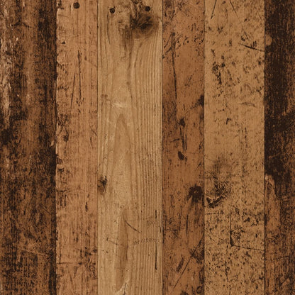 Kattenbakkast 80x50x45 cm bewerkt hout oud houtkleurig